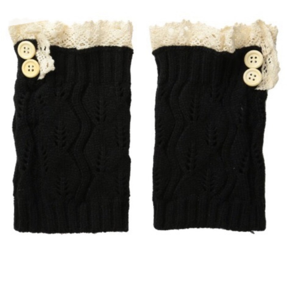 NWT Steve Madden cable knit lace trim boot cuff